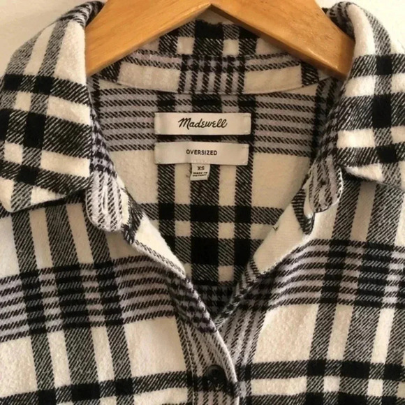 Madewell Flannel Oversized Ex-Boyfriend Shirt in Romana Plaid XS - Picture 3 of 13
